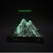 夜光阿爾卑斯雪山擴香石香薰桌面裝飾無火擺件精油圣誕禮物雪山白 雪山白(夜光圖) 玫瑰(戀人香)