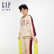 GAP男童春季LOGO撞色邊飾運(yùn)動兩件套兒童裝890294套裝