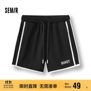 森馬（Semir）休閑褲女撞色運(yùn)動(dòng)風(fēng)夏季2025顯瘦寬松字母A字短褲潮109325125006