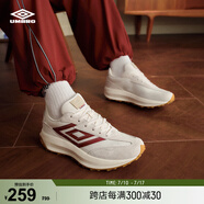 茵寶（Umbro）漫游鞋R708復(fù)古跑鞋Vibram鞋底運(yùn)動(dòng)鞋男鞋休閑鞋女鞋 香草黃/酒糟紅（女款） 35
