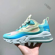 耐克（NIKE）AIR MAX 270 REACT男子氣墊緩震休閑跑鞋AO4971-301 青色 AO4971-301【包稅】 42