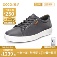 愛步（ECCO）男鞋2025年新款休閑輕質(zhì)耐磨牛皮舒適系帶低幫鞋柔酷430004 430004-01602 39