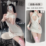 情趣內(nèi)衣情趣毛衣露胸高領(lǐng)大碼睡衣激情火辣床上免脫誘惑 白色毛 白色毛衣+3032白