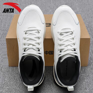 安踏（ANTA）男鞋跑步鞋男款正品時(shí)尚百搭休閑運動(dòng)鞋全黑通勤鞋子 -4象牙白/新墨水藍 39