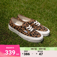 VANS范斯官方 Authentic 44 DX豹紋安納海姆某書熱門帆布鞋低幫 豹紋 35