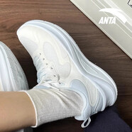 安踏（ANTA）漫步跑步鞋女鞋夏季2025秋夏季新款輕質(zhì)輕減震運動(dòng)鞋子 -2象牙白/淺霧灰 39