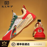 KLWP香港正品男鞋新款百搭透氣休閑鞋子男士運(yùn)動(dòng)跑步鞋耐磨包底旅游 米紅色[正品男鞋] 38
