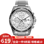 卡西歐（CASIO） 卡西歐(CASIO)男士手表 休閑商務(wù)防水腕表 白盤(pán)鋼帶EFR-526D-7A