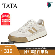 他她（TATA）男士阿甘男鞋復古德訓鞋男運動(dòng)休閑鞋厚底板鞋小白鞋PCB01AM5 QDR01AM4米/灰/杏 43