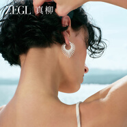 ZEGL真柳桃心耳環(huán)女歐美夸張線(xiàn)條耳釘款輕奢生日禮物送女友