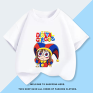 示牧神奇數字馬戲團帕姆尼Pomni短袖T恤夏裝新款 白色 均碼 兒童100碼