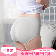 法國KJ日系蜂巢內(nèi)褲女提臀收腹三角中腰褲頭翹臀褲2021新品 裝粉色（如需其他顏色留言備注） 1條 均碼 (適合80-150斤)