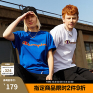 Champion夏季新款ACTION STYLE草寫(xiě)LOGO運動(dòng)T恤無(wú)性別冠軍短袖男女情侶 白色 XL