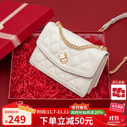 蔻一（Cnoles）包包真牛皮女士大容量單肩斜挎包高端鏈條小方包生日禮物送女友