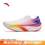 安踏（ANTA）C202 6代丨馬拉松碳板競速跑鞋 【男款】紙莎白/熒光晨曦紅/紅-5 42
