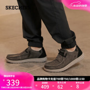 斯凱奇（Skechers）520送男友男鞋夏季懶人一腳蹬帆布鞋商務通勤低幫休閑鞋板鞋66387