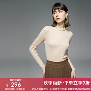 顏域羊毛內(nèi)搭針織衫女2025新款冬季糖果色修身顯瘦半高領(lǐng)打底毛衣 杏色 L/40