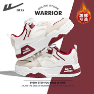 回力官方板鞋男士休閑鞋秋冬季男女情侶運動(dòng)鞋子女 白/紅皮面 41