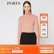 PORTS寶姿商場同款 秋季女裝簡約高領羊毛套頭針織衫LA9K455JKW001 D PINK M