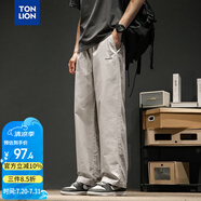 唐獅（TonLion）2023工裝褲男寬松哈倫束腳休閑長褲子