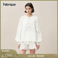 Fabrique白月光微透純棉刺繡上衣襯衫短裙度假套裝女2025春季新品 套裝 XS /P