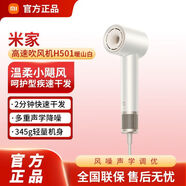 米家（MIJIA）米家高速吹風(fēng)機(jī)H501護(hù)發(fā)速干負(fù)離子低噪智能恒溫便攜電吹風(fēng) 暖山白GSH501LFT 吹風(fēng)機(jī)+風(fēng)嘴+說(shuō)明書