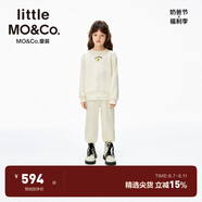 little MO&Co.親子裝 little moco童裝25秋裝新款男女童長(zhǎng)袖衛(wèi)衣長(zhǎng)褲套裝運(yùn)動(dòng)風(fēng)