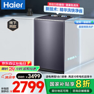 海爾（Haier）云溪波輪洗衣機全自動家用【凈界R1·ME】10公斤后控平嵌精華洗 免清洗雙動力防纏繞 政府補貼20% MS100-BZ568H