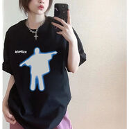 蘇愚100%純棉重磅短袖T恤復古男士國潮寬松美式嘻哈學(xué)生夏季港風(fēng)INS上 240克-黑 M