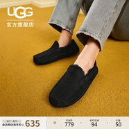 UGG秋季男士舒適平底圓頭純色休閑鞋樂福鞋 1115149BLK|黑色41