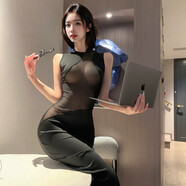 沃色情趣內衣奴sm羞恥洞房后媽攻速戰(zhàn)袍包臀裙緊身純欲血滴子戰(zhàn)袍qqny 【魅惑黑】透明包臀長裙+T褲 七夕連體裙性感睡衣開陰襠免脫睡裙后媽絲高檔情人節(jié)