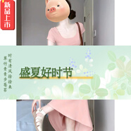棉致多巴胺絕美連衣裙女2025新款夏日穿搭清純收腰顯瘦巨好看小長(zhǎng)裙子 粉色連衣裙 L 建議105-120斤