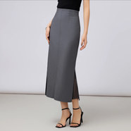 哥弟（GIRDEAR）爆款高檔氣質(zhì)高腰包臀步步生花半身裙1200232 灰色 M (3碼)