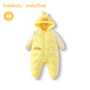巴拉巴拉balaOne童裝兒童羽絨服連體衣2025冬裝哈衣爬服萌趣208425120204