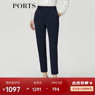 PORTS 寶姿秋冬新品女裝職場西褲簡約通勤休閑褲西裝煙管褲 黑色-3 S 4