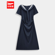 IEF/愛(ài)依服【微胖】大碼女裝2025夏秋新款韓版休閑顯瘦連衣長(cháng)裙