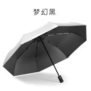 南喬手動(dòng)三折鈦銀膠傘遮陽傘女折疊晴雨兩用自動(dòng)雨傘印刷 306柄鈦銀自動(dòng)款 黑色 21寸*8骨