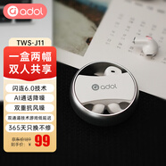 a豆華碩a豆藍牙雙耳機開(kāi)放式耳夾和半入耳式兩副適用蘋(píng)果小米華為T(mén)WS-J11白色