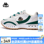 卡帕（Kappa）背靠背復古跑鞋2024新款情侶款潮流跑鞋厚底休閑運動鞋 K0EX5MM20 經(jīng)典白/長青綠-012A 38