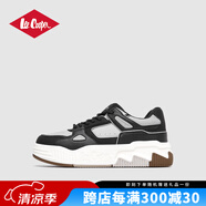 LEE COOPER2025春季新款面包鞋男鞋潮鞋百搭休閑鞋厚底鞋子男低幫運(yùn)動(dòng)板鞋男 黑灰色 42