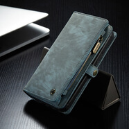 CaseMe適用12擋摔手機殼新款iPhone13錢(qián)包手機皮套Xr商務(wù)保護套 藍色 iPhone7Plus/8Plus