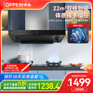 歐派廚電抽油煙機(jī)頂吸式油煙機(jī)家用廚房智能體感大吸力吸油煙機(jī)CXW-238-E801TA 22m3大吸力煙機(jī)+猛火灶（天然氣）