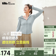 蕉下（beneunder）防曬衣女涼感修身AL11924短款辣妹防曬服女外套烏云灰L