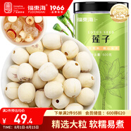 福東海 蓮子500g 湘潭去芯磨皮通芯湘蓮子可搭白蓮子燉湯煲湯糖水 