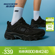 斯凱奇（Skechers）【七夕禮物】【成毅同款】云野 | 登山徒步鞋戶外男女款抓地防護(hù) 男款-全黑色/BBK 39.5