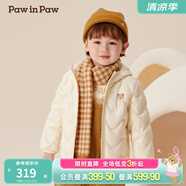 PawinPaw【三防松軟小熊】卡通小熊童裝秋冬新男女童輕薄羽絨服 Ivory象牙色/39 120 cm 充絨量53.4g