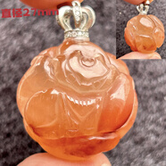 現(xiàn)貨特價天然水晶兔毛幽靈 發(fā)晶 粉晶 紫水晶九尾狐吊墜項煉撿漏 紅兔毛球狐貍吊墜