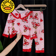 G.duck兒童睡衣春秋季新款長(cháng)袖卡通公主風(fēng)庫洛米中大童小女孩家居服女童 N長(cháng)套娃娃款粉蘇菲亞 170 12碼參考身高115-125cm