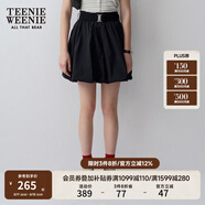 Teenie Weenie小熊女裝簡(jiǎn)約夏季高腰花苞短裙蓬蓬裙公主裙少女感 黑色 XS (155)