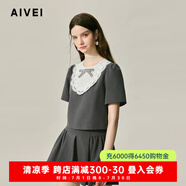 AIVEI欣賀艾薇  摩登綽影 2024秋季甜美小香千金風短上衣R750702B 灰色 L